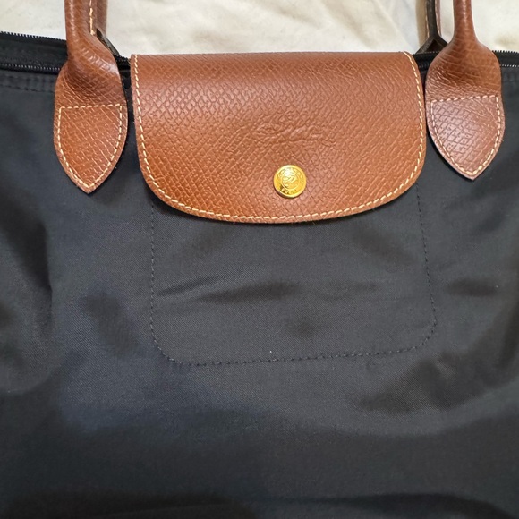Longchamp Black and Brown Tote Bag - Picture 2 of 5